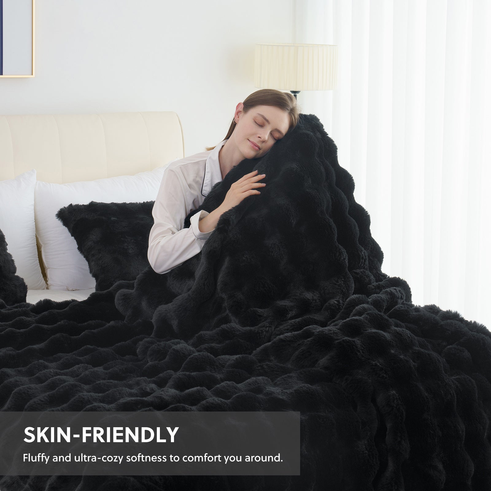 Velvéra™ LumiLuxe™ Faux Rabbit Fleece Blanket — Infinite Softness, Effortless Elegance