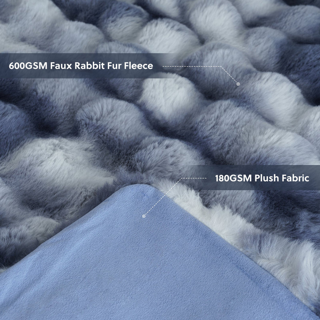 Velvéra™ LumiLuxe™ Faux Rabbit Fleece Blanket — Infinite Softness, Effortless Elegance