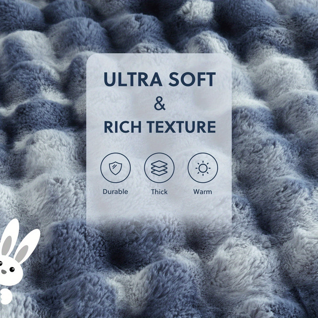 Velvéra™ LumiLuxe™ Faux Rabbit Fleece Blanket — Infinite Softness, Effortless Elegance