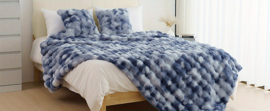 Velvéra™ LumiLuxe™ Faux Rabbit Fleece Blanket — Infinite Softness, Effortless Elegance