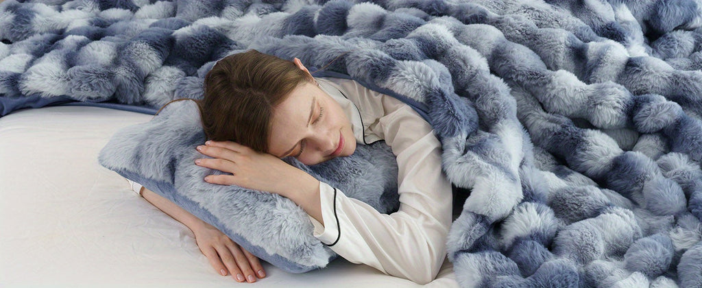 Velvéra™ LumiLuxe™ Faux Rabbit Fleece Blanket — Infinite Softness, Effortless Elegance
