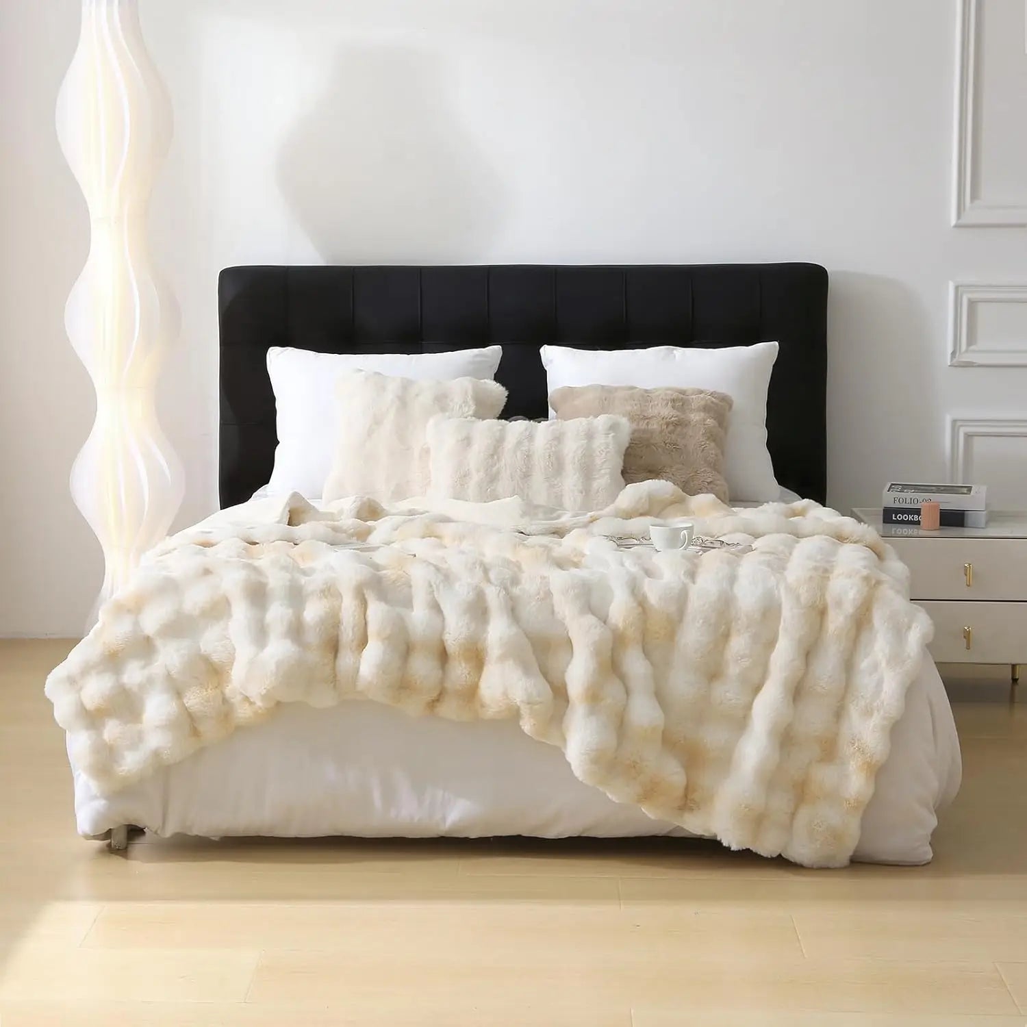 Velvéra™ LumiLuxe™ Faux Rabbit Fleece Blanket — Infinite Softness, Effortless Elegance