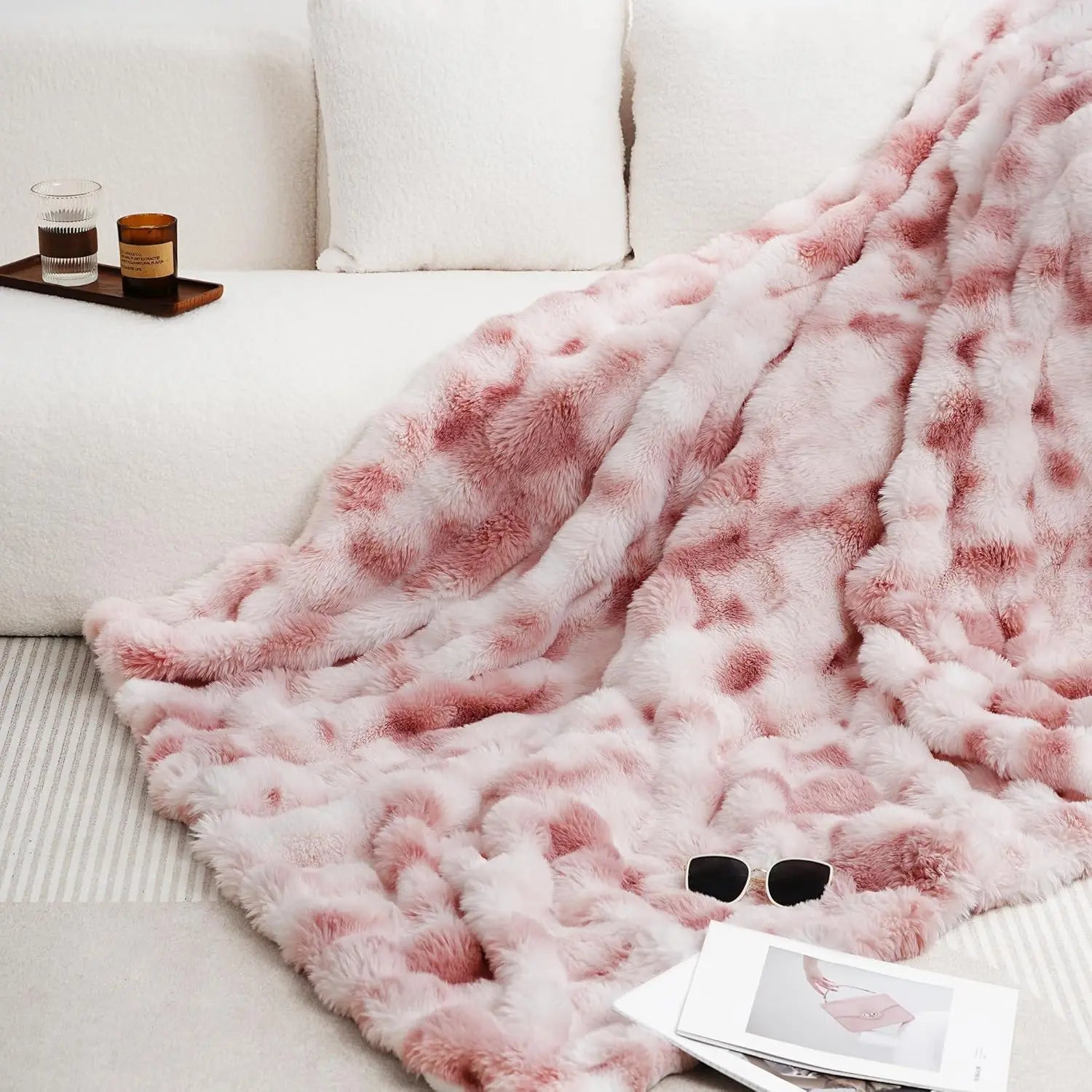 Velvéra™ LumiLuxe™ Faux Rabbit Fleece Blanket — Infinite Softness, Effortless Elegance