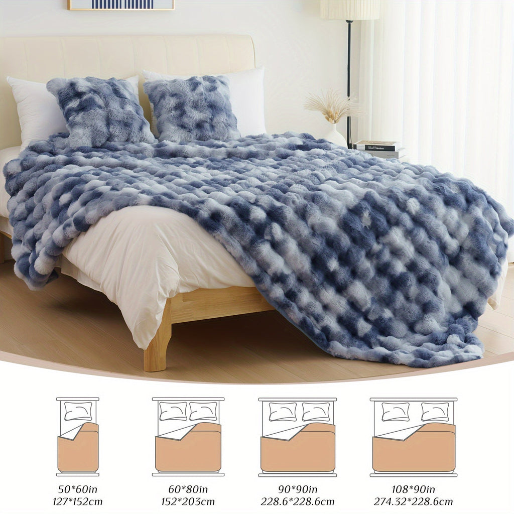 Velvéra™ LumiLuxe™ Faux Rabbit Fleece Blanket — Infinite Softness, Effortless Elegance